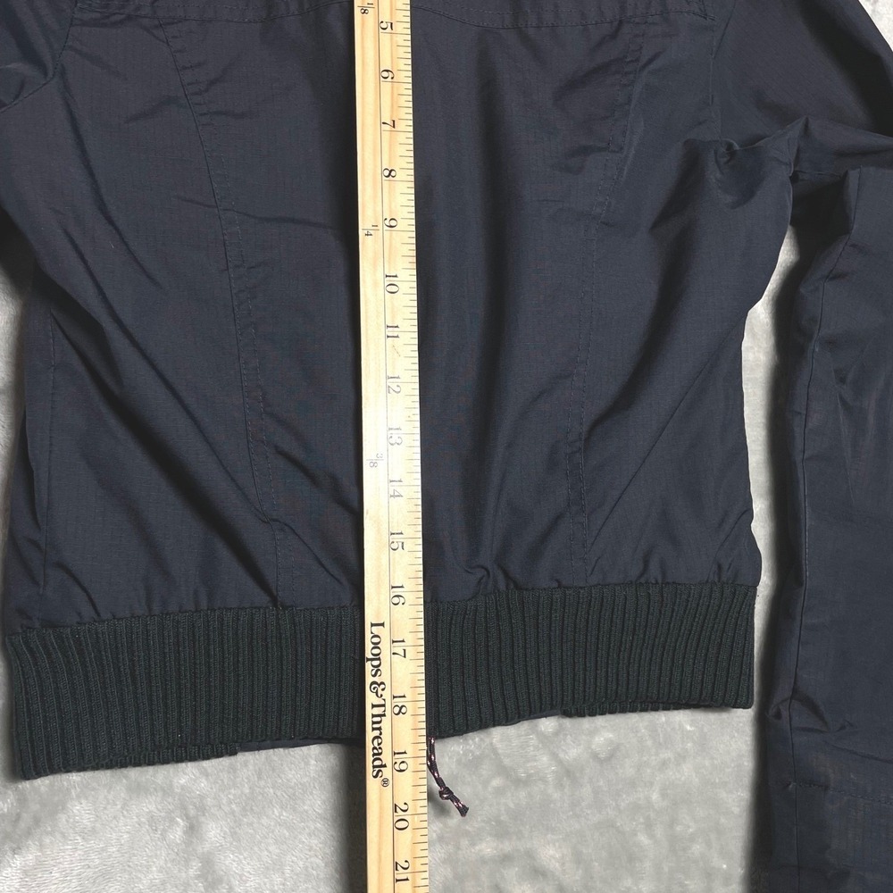 Hollister Navy Blue All-Weather Jacket Fleece Lined Removable Hood XS No Fur - Picture 9 of 12